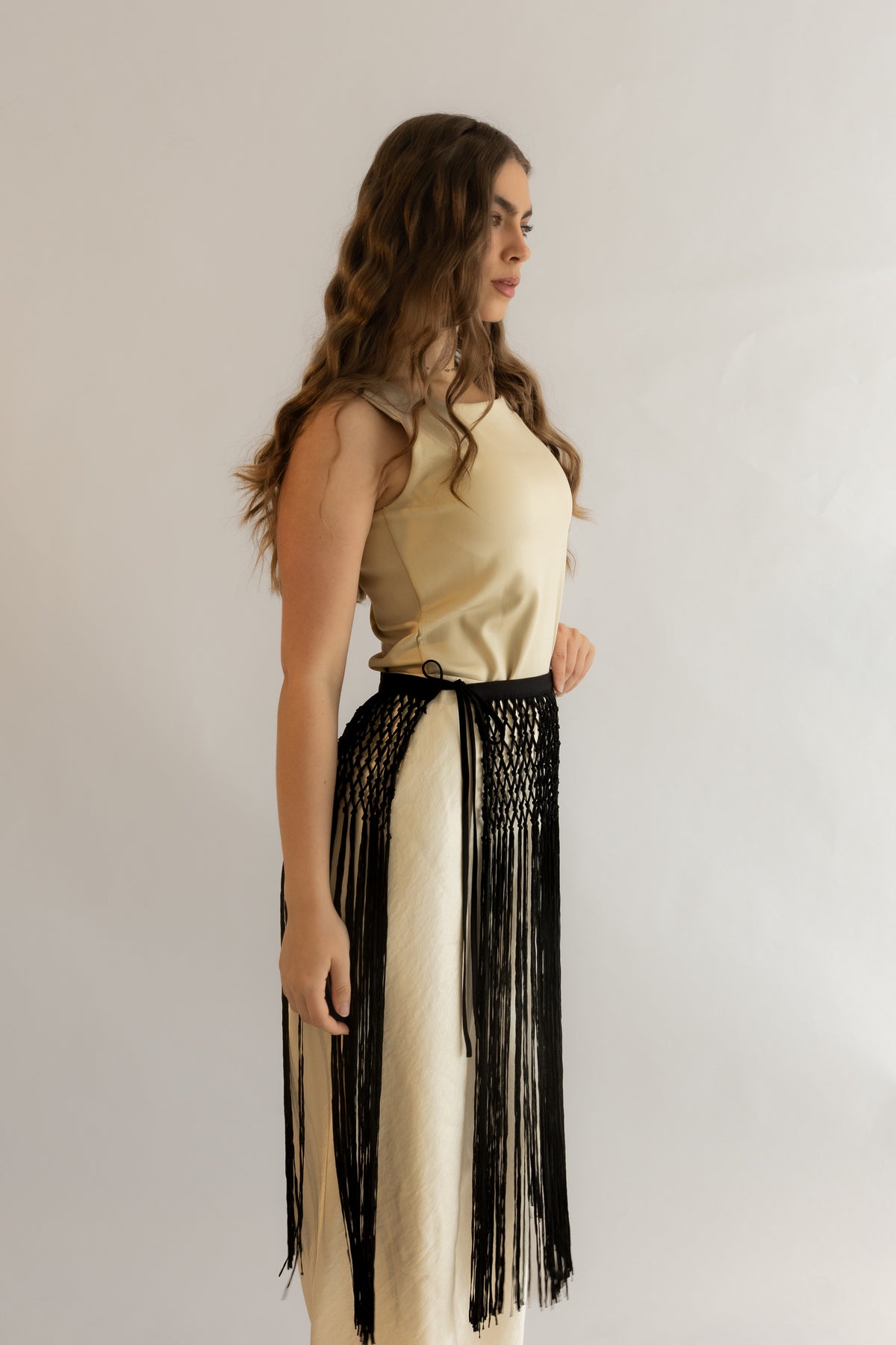 Kayal Fringe Signature Belt black