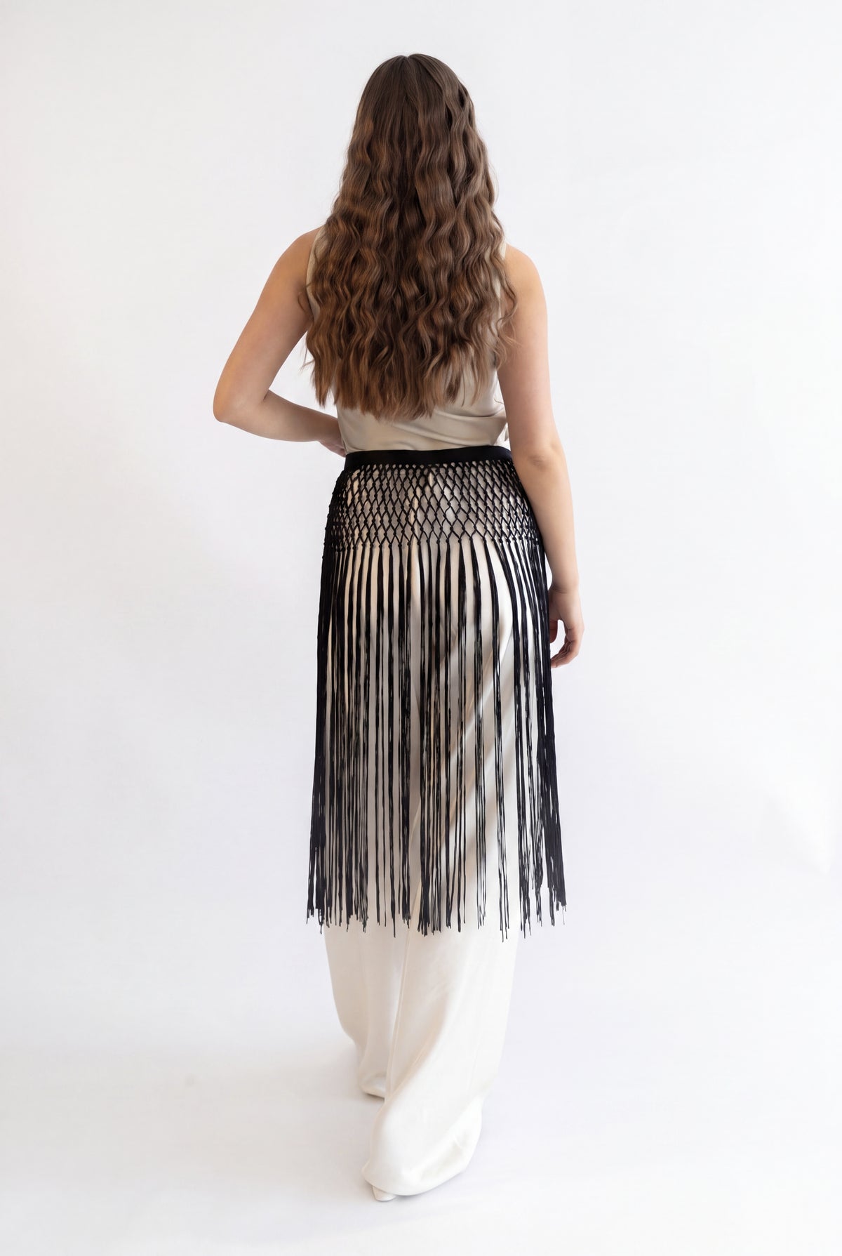 Kayal Fringe Signature Belt black